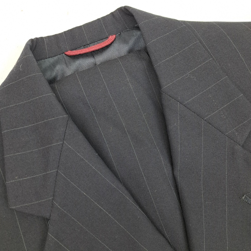 Hart Schaffner Marx Men's Dark Charcoal Gray Pinstripe Suit Jacket